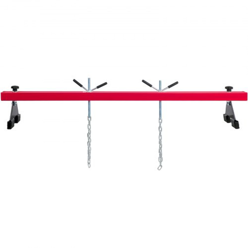 100 Lbs Capacity Engine Support Bar HeavyDuty Engine Hoist With Dual Hooks Adjustable 2Point Lift 7