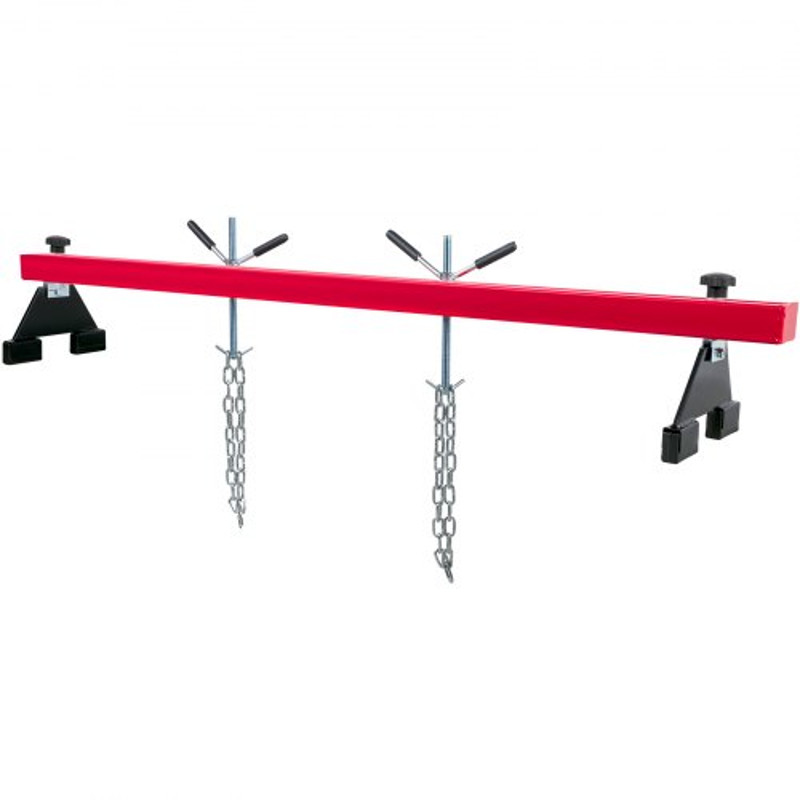 100 Lbs Capacity Engine Support Bar HeavyDuty Engine Hoist With Dual Hooks Adjustable 2Point Lift 9