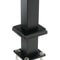 42" Stainless Steel Cable Handrail Post, Holeless Deck Railing with Mount Brackets | Brushed Black Finish