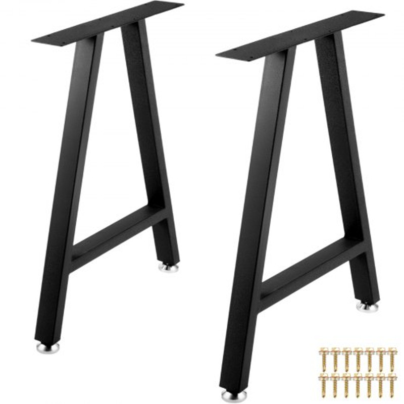 28 Steel Table Legs Set Heavy Duty AFrame Furniture Legs WFloor Protectors RustResistant Polyureth 6