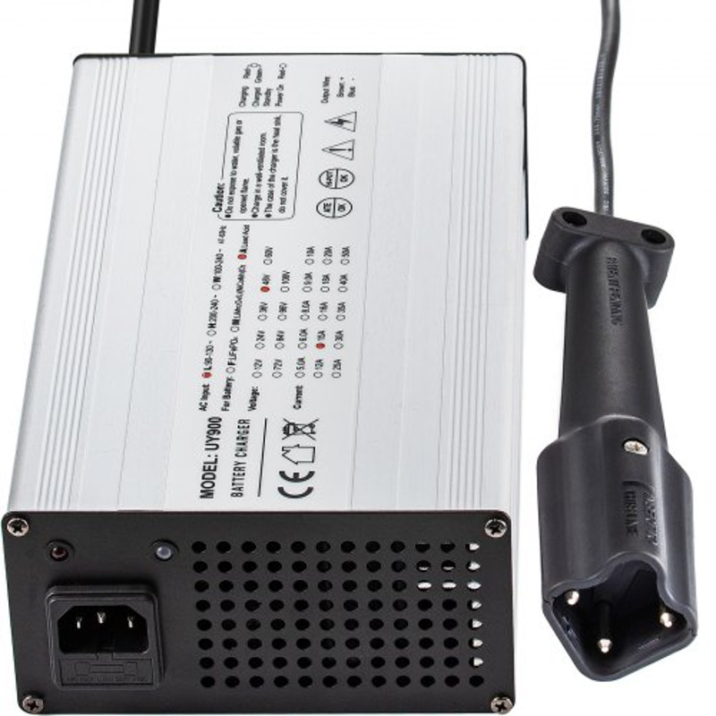 48 Volt 15 Amp Golf Cart Battery Charger, Aluminum Shell Club Car Charger with G29 Drive/LED for Ez Go, Yamaha & More