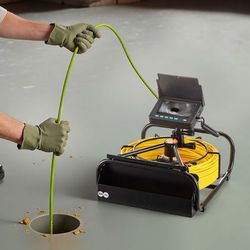 pipe drain inspection camera with dvr function, 4.3" lcd waterproof ip68 borescope, 164ft cable for sewer