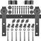 Heavy-Duty Sliding Barn Door Hardware Kit for Double Doors, Carbon Steel Track, 330LBS Load Capacity