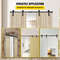 Heavy-Duty Sliding Barn Door Hardware Kit for Double Doors, Carbon Steel Track, 330LBS Load Capacity