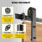 Heavy-Duty Sliding Barn Door Hardware Kit for Double Doors, Carbon Steel Track, 330LBS Load Capacity