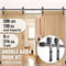 Heavy-Duty Sliding Barn Door Hardware Kit for Double Doors, Carbon Steel Track, 330LBS Load Capacity