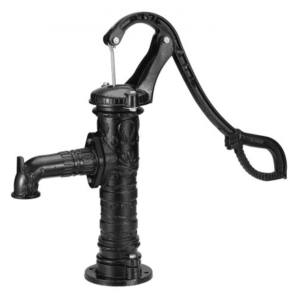 Hand Water Pump, Cast Iron Pitcher Pump w/Handle for Yard, Garden, Ponds, Old Fashion Well Pump with Pre-set Holes