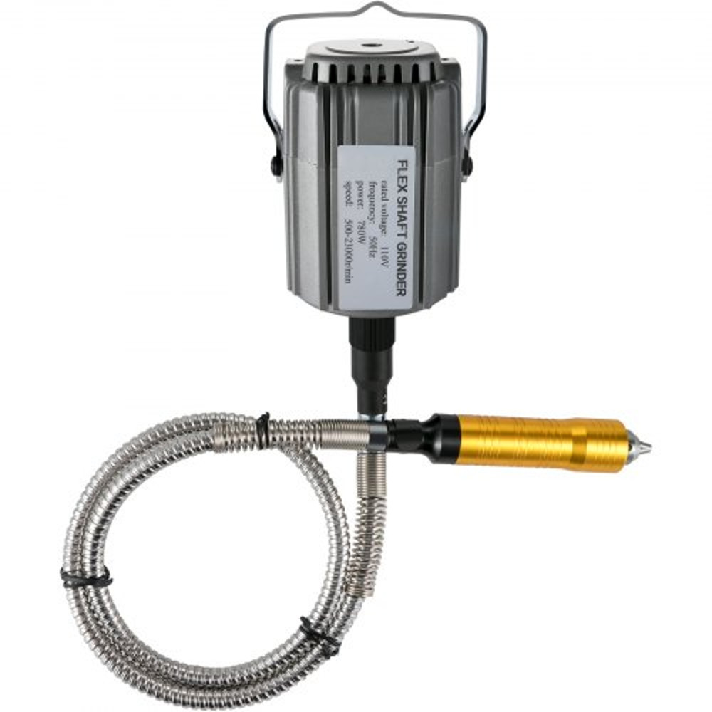 Flex Shaft Rotary Grinder Tool Kit, Hanging Grinding Machine with Jaw Chuck, Foot Pedal & Accessories