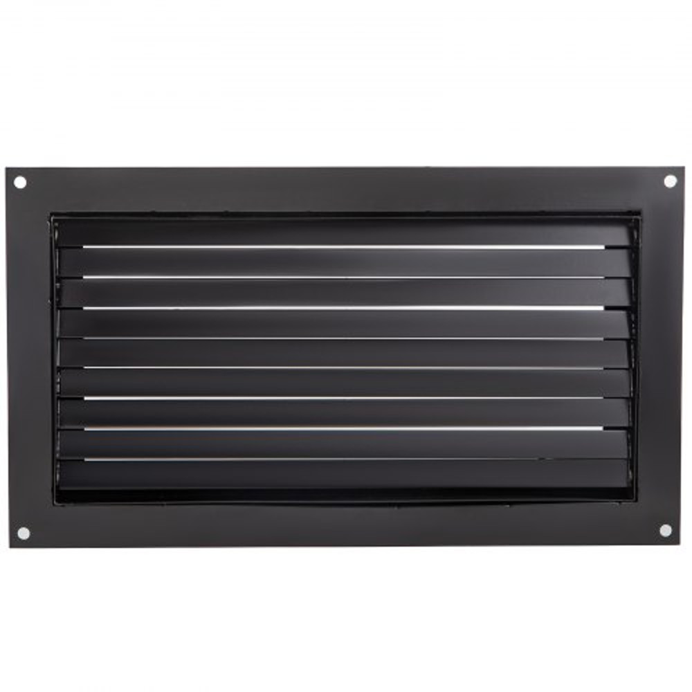 Foundation Flood Vent, Wall Mounted Black Steel Flood Vent for Garages, Crawlspaces & Full Height Enclosures
