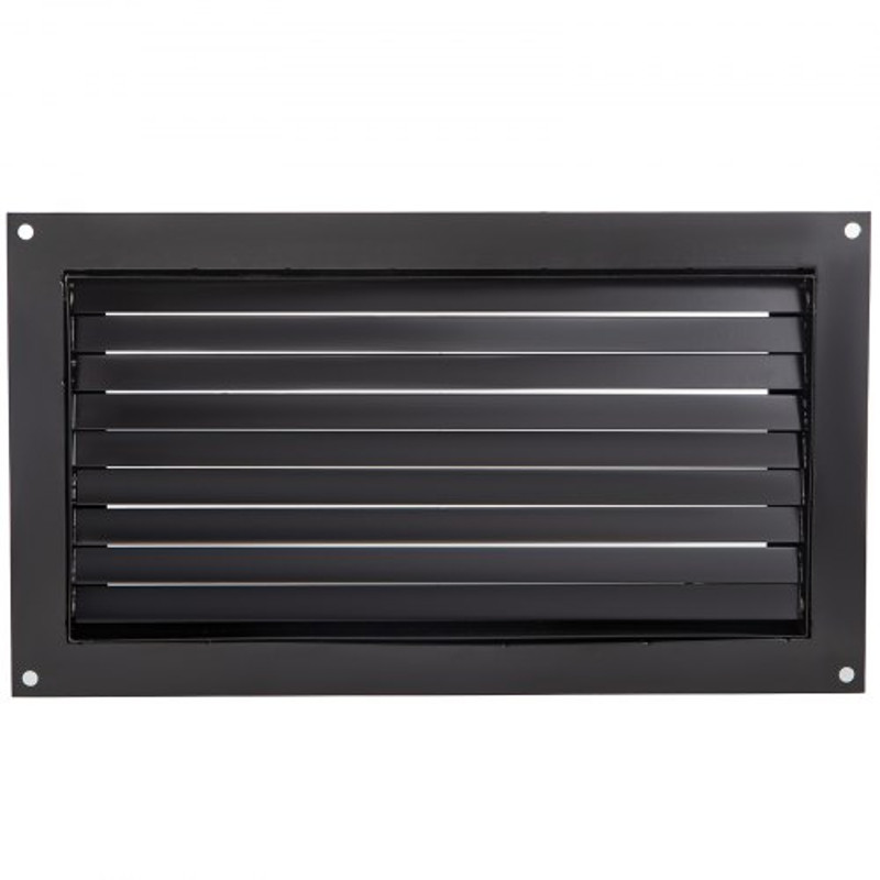 Foundation Flood Vent, Wall Mounted Black Steel Flood Vent for Garages, Crawlspaces & Full Height Enclosures