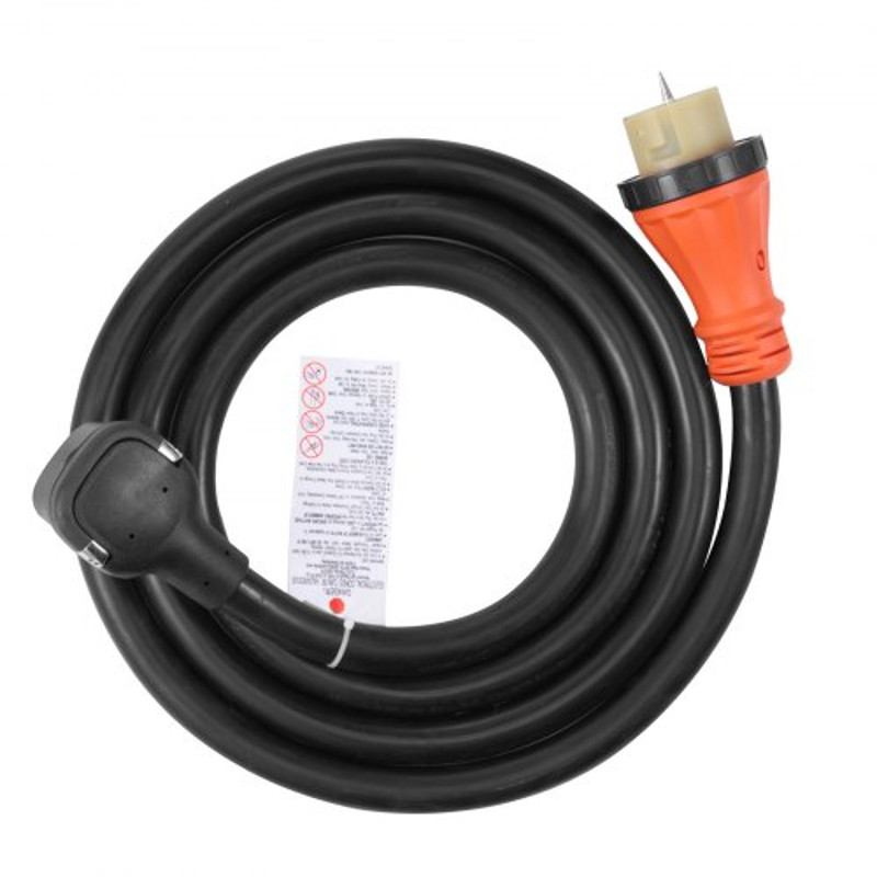 Generator Power Cord with Locking Connector, Style Inlet Cable, Heavy-Duty Extension Cord with Strap
