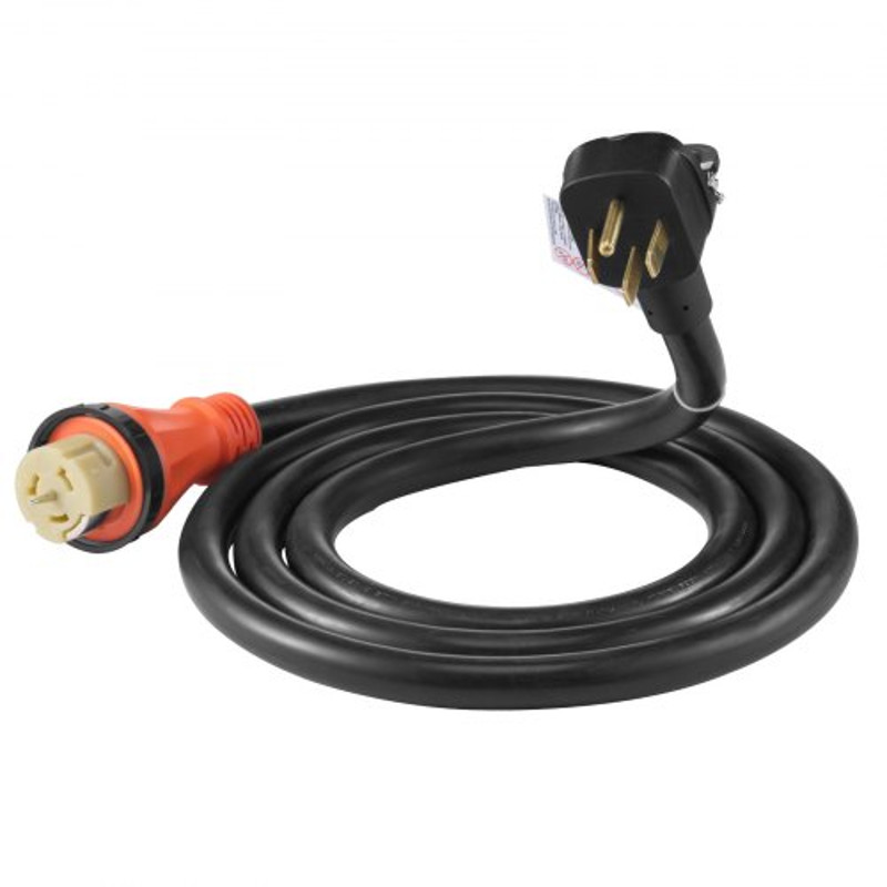 Generator Power Cord with Locking Connector, Style Inlet Cable, Heavy-Duty Extension Cord with Strap