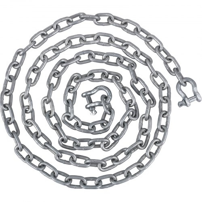 HeavyDuty 38 Galvanized Anchor Chain For Boats 11650lbs Lead Chain 9460lbs Shackle Break Load 1