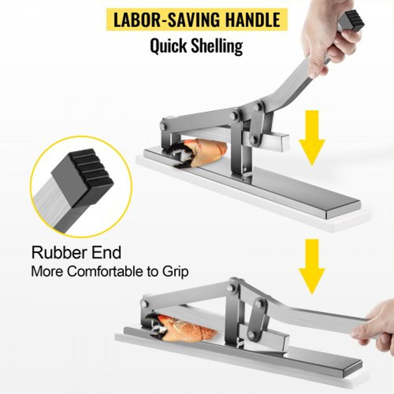 Stone Crab Cracker with 2 Seafood Picks, Aluminum & Stainless Steel Shellfish Shucker for Lobster & Crab Legs