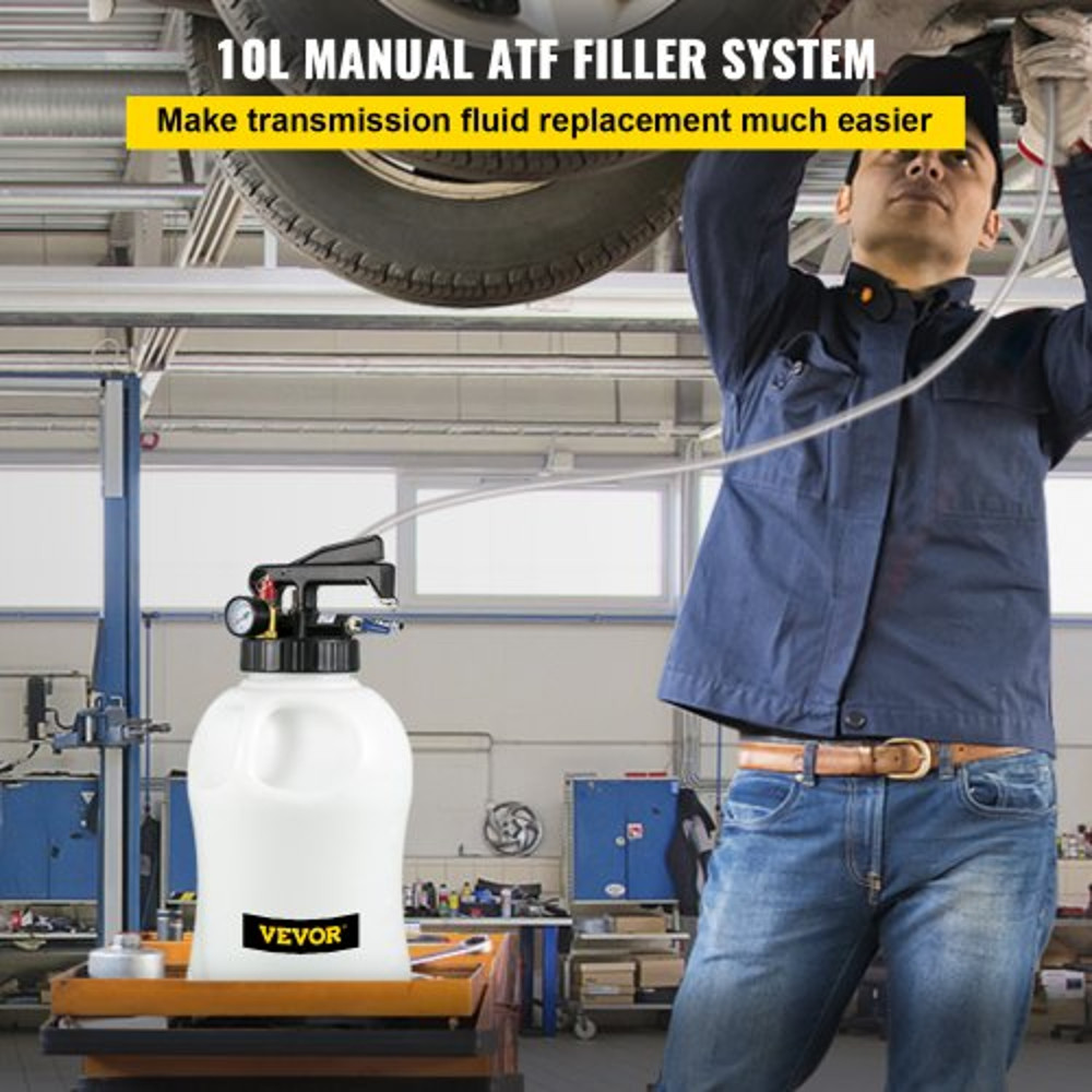 10L ATF Refill System Dispenser Oil Liquid Extractor Pump Kit With 14 ATF Filler Adapters For BMW 2