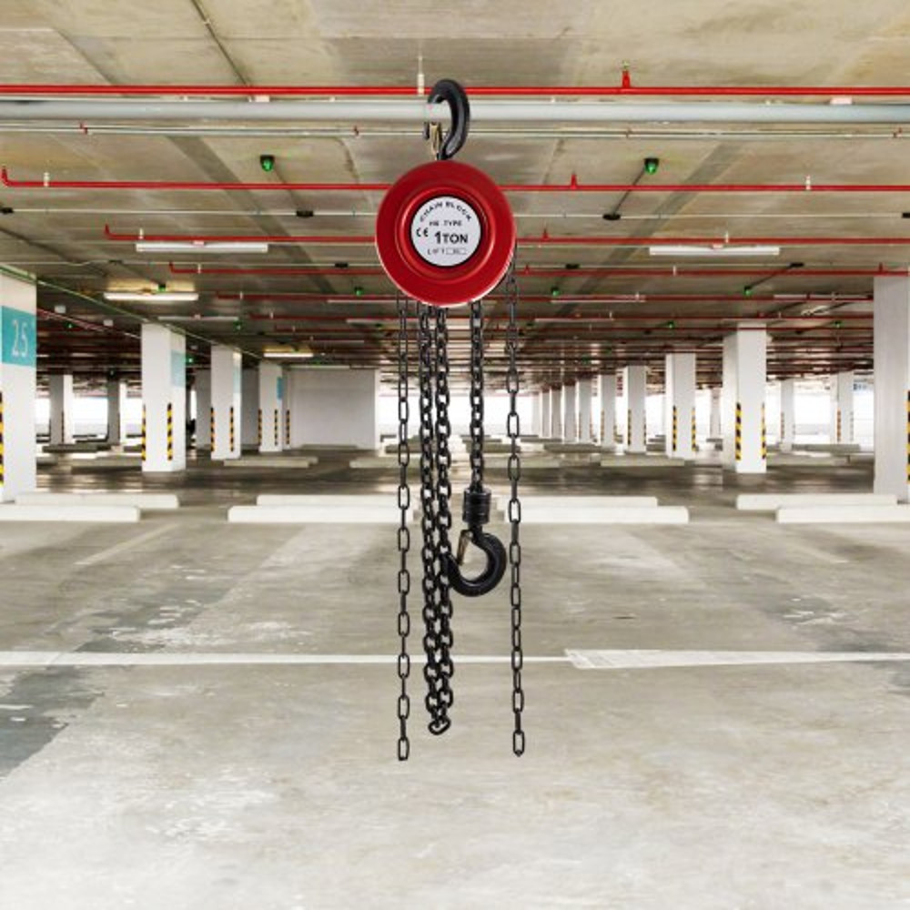 2200 Lbs1 Ton Capacity Chain Block 10ft3m Lift Manual Hand Chain Hoist W IndustrialGrade Steel Cons 1