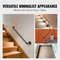 Round Corner Wall Handrailings HeavyDuty 440LBS Carbon Steel Pipe Handrail For Secure Stair Support 5