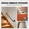 Industrial Pipe Handrail With Wall Mount Support 3FT Round Corner Wall Handrailings For Indoor Out 5