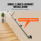 Industrial Pipe Stair Handrail, Heavy-Duty 440LBS Wall Mount Carbon Steel Staircase Handrail for Indoor & Outdoor
