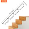 Industrial Pipe Stair Handrail, Heavy-Duty 440LBS Wall Mount Carbon Steel Staircase Handrail for Indoor & Outdoor