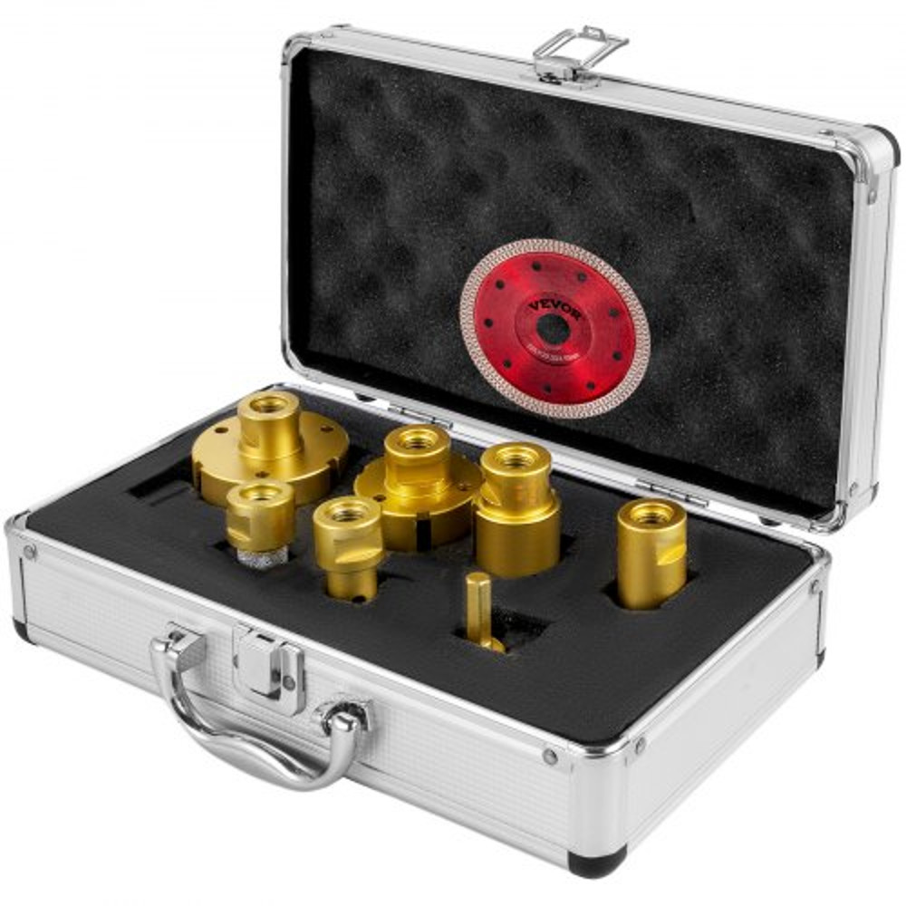 7PCS Diamond Hole Saw Kit 2027355568mm Vacuum Brazed Drill Bits For Tile Ceramic Porcelain 8