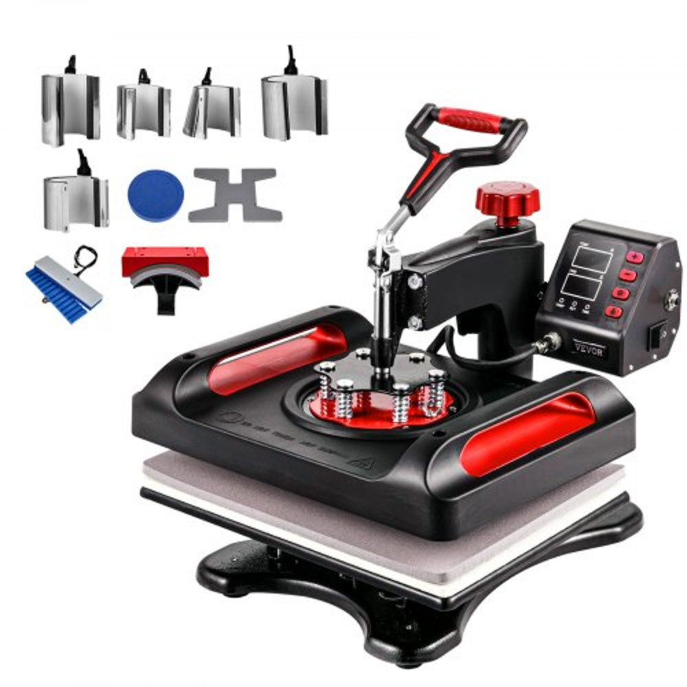 Digital DualTube Heat Press Machine 15x12 11in1 Swing Away Sublimation Machine For TShirts Hats Mug 1