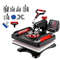 Digital DualTube Heat Press Machine 15x12 11in1 Swing Away Sublimation Machine For TShirts Hats Mug 1