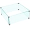 03 Thick Fire Table Glass Flame Guard Clear Tempered Wind Guard With Steady Feet For Propane Gas F 8