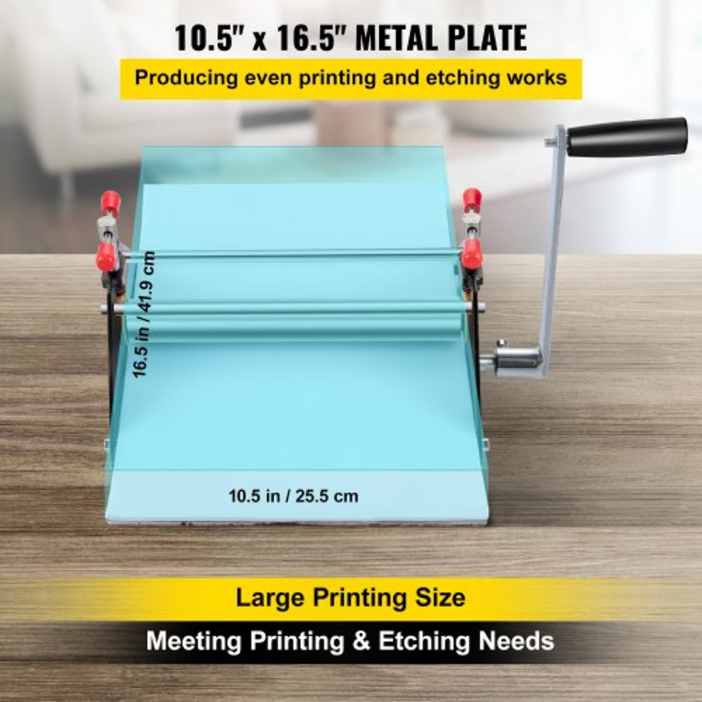 Professional Printmaking Press, Basic Etching Press with All-Steel Construction for Etching, Monotype & Lithography