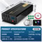 Pure Sine Wave Inverter, DC to AC Power Converter with USB, LCD, Remote, Ideal for RV, Car, Truck, Travel, Camping