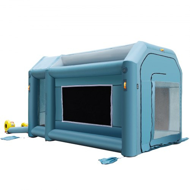 Portable Inflatable Paint Booth, Upgraded Car Spray Tent w/ Air Filter System & Blowers, Auto Paint Workstation for Cars