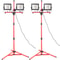 LED Work Light with Stand, Dual-Head Lumen Job Site Lights, 5000K Color Temp, IP Waterproof, Adjustable Foldable Tripod