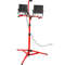 LED Work Light with Stand, Dual-Head Lumen Job Site Lights, 5000K Color Temp, IP Waterproof, Adjustable Foldable Tripod