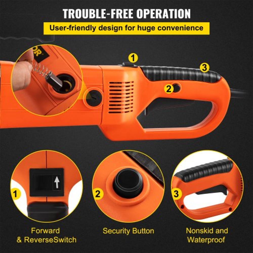 Electric Pipe Threader, Portable Pipe Threading Machine with Dies, Handheld Threader Kit with Copper Motor & Case