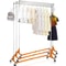 Sturdy Steel ZBase Clothing Rack Mobile Garment Display With Swivel Wheels 65 Wide Rail For Retail 1