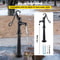 Rustic Cast Iron Hand Water Pump w/ Stand, Tall Pitcher Pump & Base for Garden, Yard, Farm, Easy Install with Holes