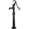 Rustic Cast Iron Hand Water Pump w/ Stand, Tall Pitcher Pump & Base for Garden, Yard, Farm, Easy Install with Holes