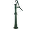 Rustic Cast Iron Hand Water Pump w/ Stand, Green Pitcher Pump for Garden, Yard, Farm Use, Pre-Set Holes for Fast Install