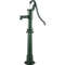 Rustic Cast Iron Hand Water Pump w/ Stand, Green Pitcher Pump for Garden, Yard, Farm Use, Pre-Set Holes for Fast Install