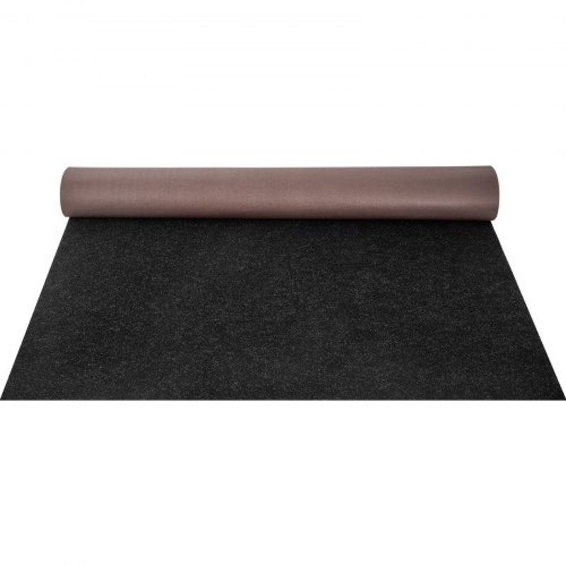 Marine Carpet Charcoal Black, Indoor/Outdoor Marine Grade Boat Carpeting Roll with Waterproof TPR Backing