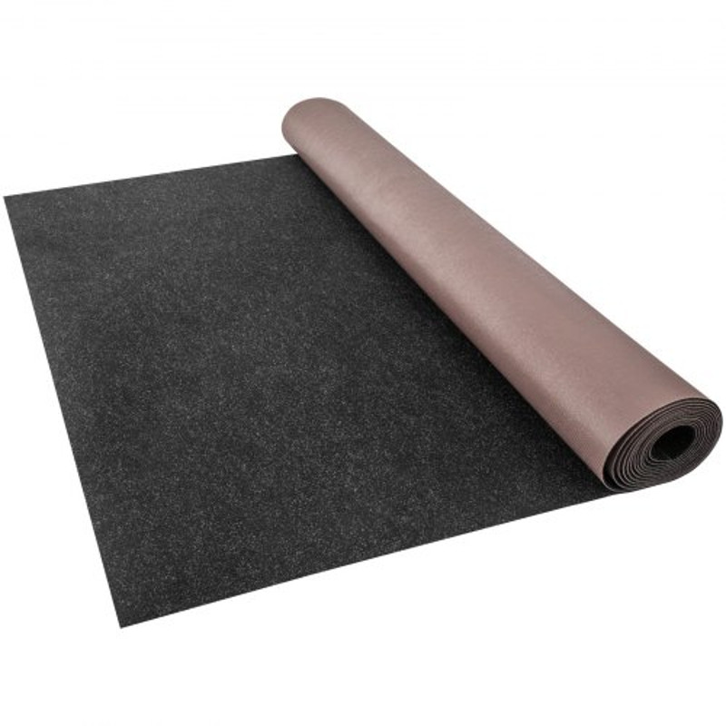 Charcoal Black Marine Grade Boat Carpet, Heavy-Duty Indoor/Outdoor Marine Carpet with Non-Slip Surface & Waterproof TPR