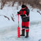 Nylon Ice Drill Auger Bit, Length Ice Auger with Drill Adapter, Extension Rod & Blade Guard, Lightweight Ice Burrowing