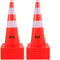 HeavyDuty 28 Traffic Cones With Reflective Collars 12Pack Weighted Base For Driveway Road Parking 1