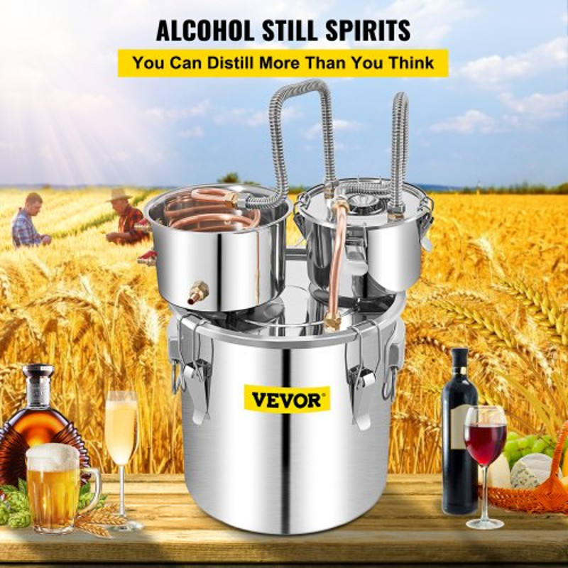 50L Stainless Steel Alcohol Distiller With Copper Tube Thumper Keg Home Brewing Kit For Whisky Win 2