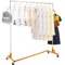 Height Adjustable Rolling Z Garment Rack Sturdy Steel Z Base Clothing Rack W Lockable Casters For H 1