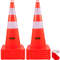 10Pack 28 HighVisibility Traffic Cones With Reflective Collars HandHeld Ring Durable Road Safety C 1
