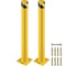 HeavyDuty Yellow Steel Safety Bollard 45 Inch Diameter Steel Pipe Bollard Post With 8 Anchor Bolts 1