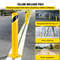 IndustrialGrade Yellow Steel Safety Bollard 55 Inch Diameter Pipe Bollard Post With 8 Anchor Bolts 2