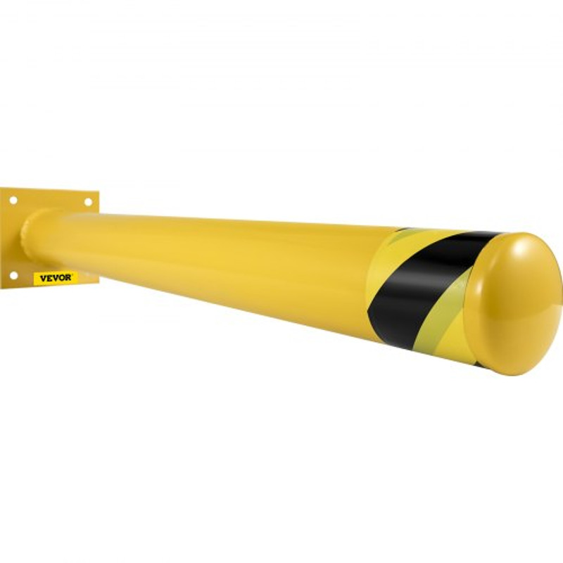HeavyDuty 45 Steel Pipe Bollard 36 Yellow Safety Post With Reflective Strips  Anchor Bolts For Traf 9