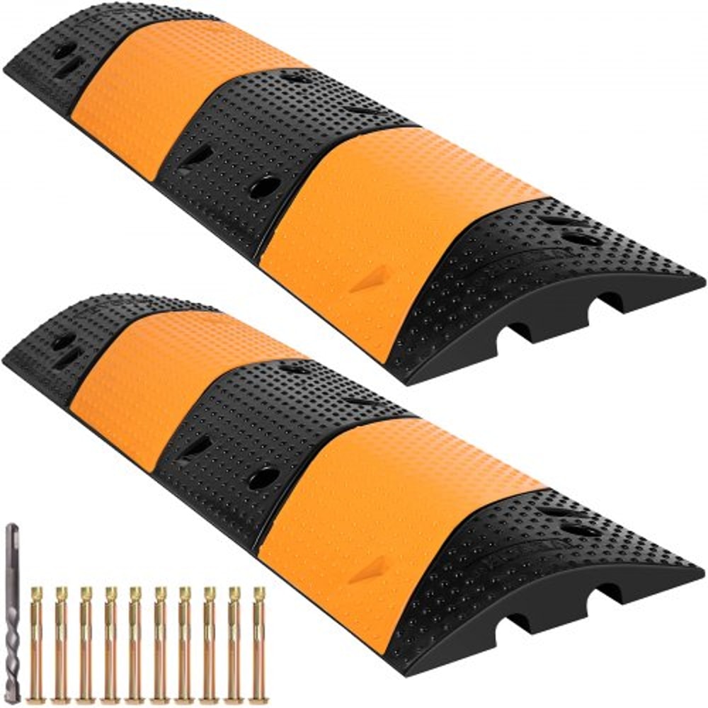 402 Long Modular Speed Bump HeavyDuty 22000 LBS Load Capacity 2Pack For Driveways Parking Lots Mor 1